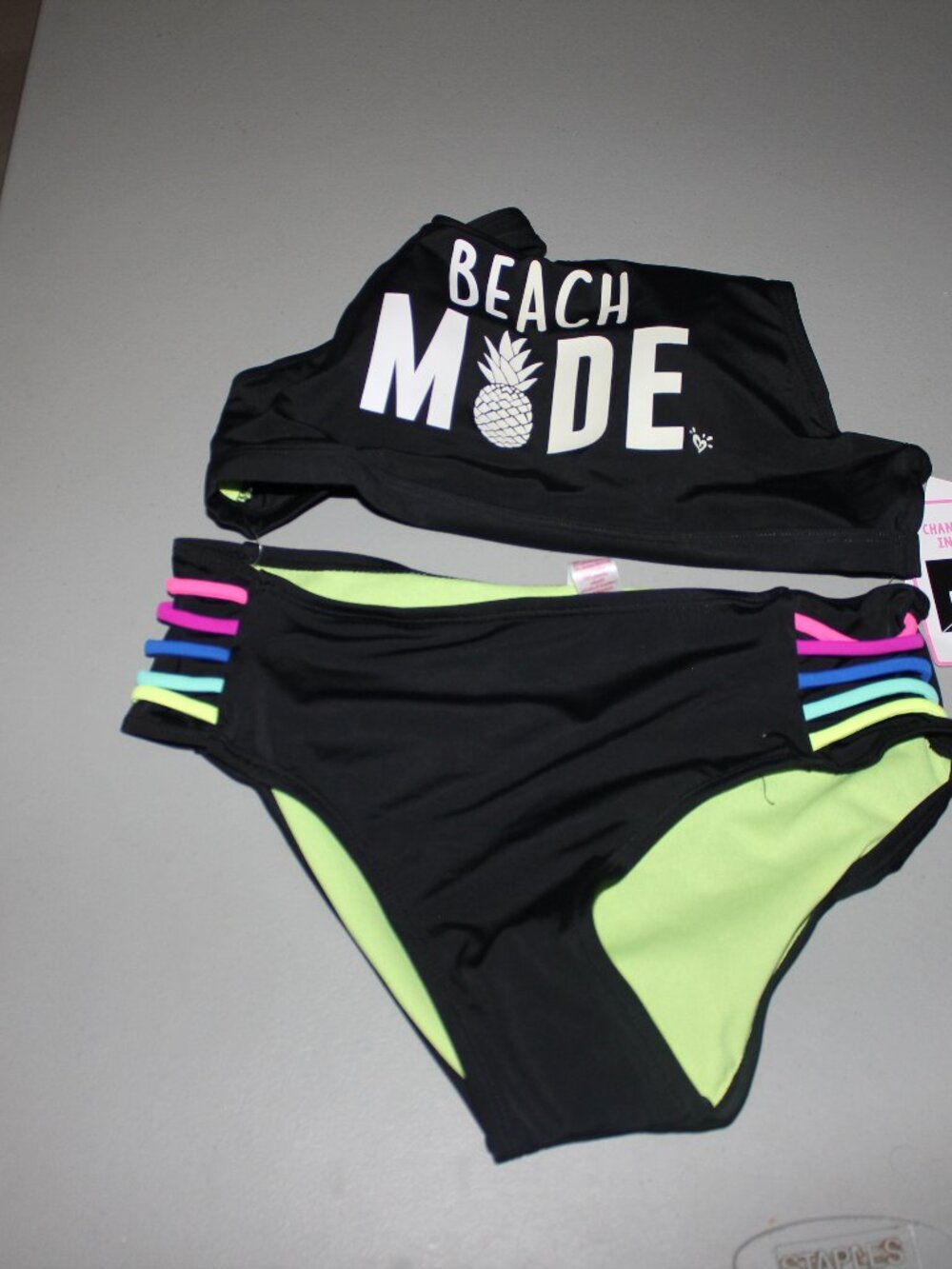 Black 2 Pcs Justice Bikini Swimsuit Size 18